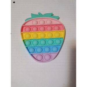 Fidget Toy Strawberry Fruit Food Sensory Pop Bubble